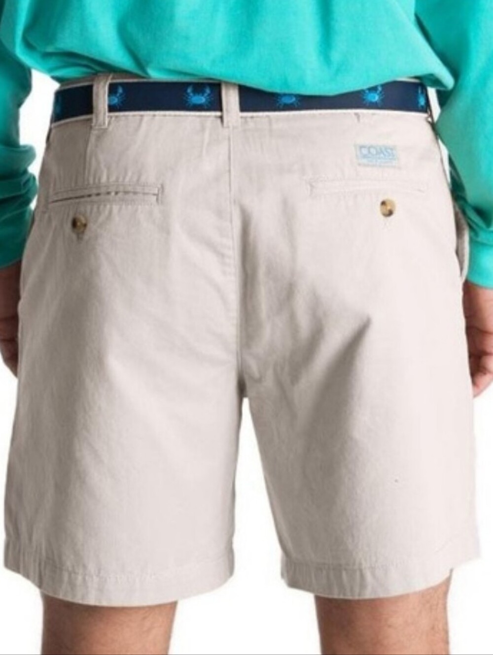 Coast Men's Khaki Deck Shorts - Beige Khaki W38 NWT 6.5 INSEAM